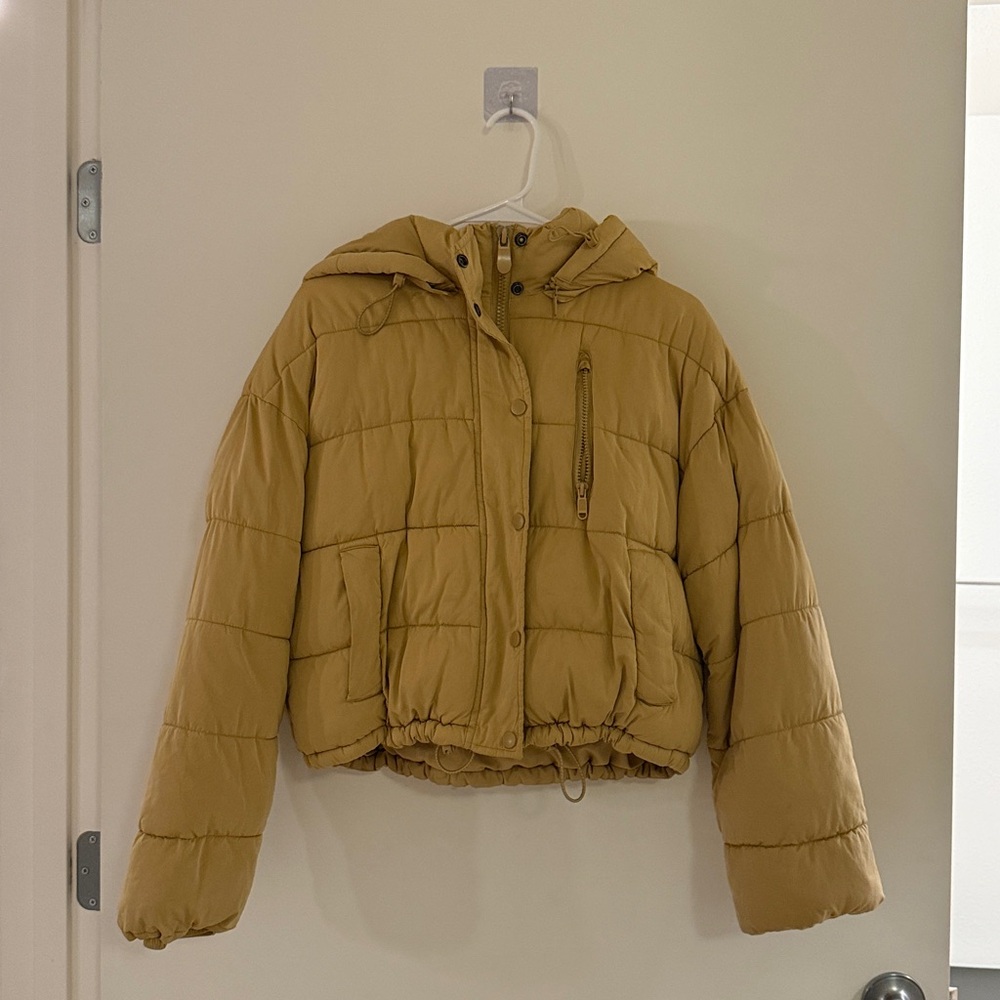 Urban Outfitters Tan Puffer Jacket
